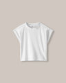 Playera Manga Roll Up,BLANCO